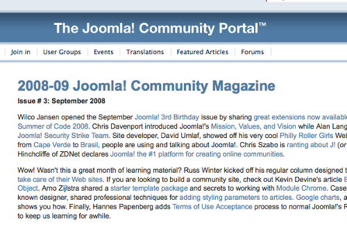 Joomla! Community Magazine