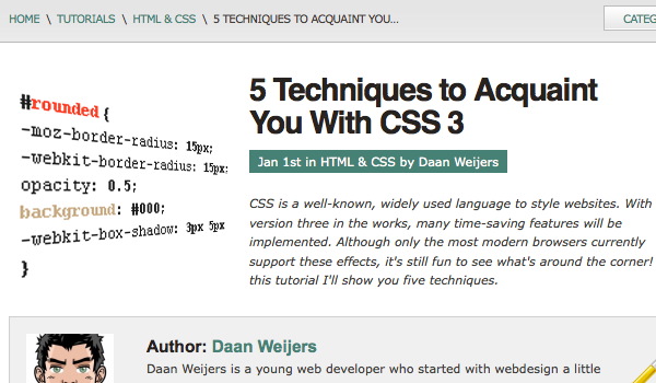 CSS3 Screenshot
